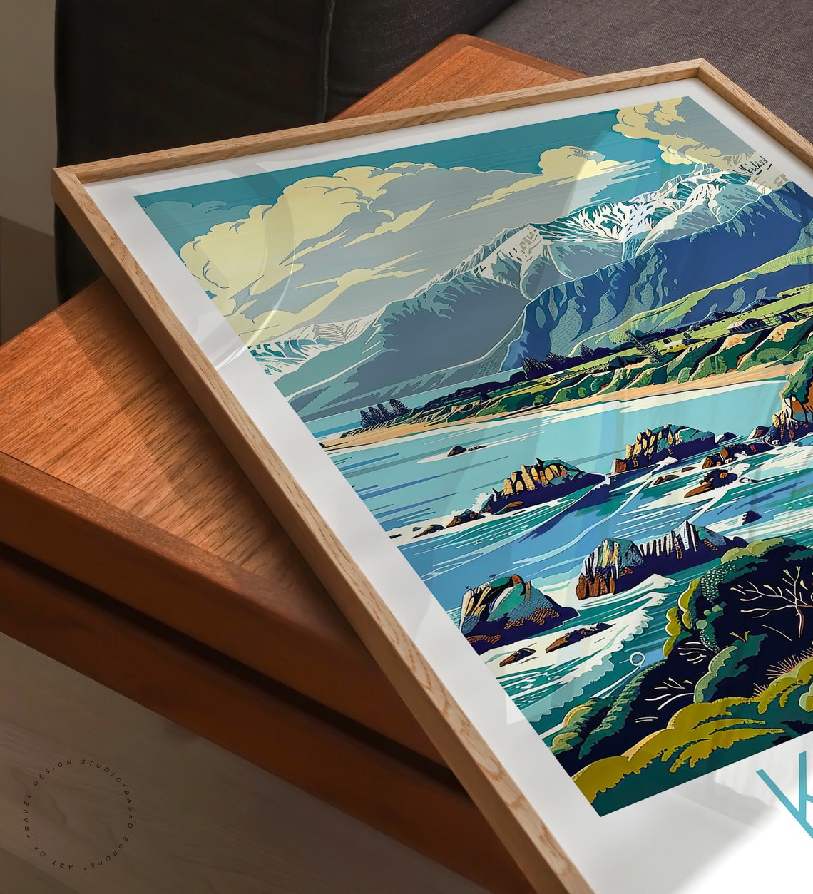 Kaikoura New Zealand Travel Poster New Zealand Wall Art Decor Kaikoura Coast Poster Print Personalised Gifts Birthday Present - Image 3