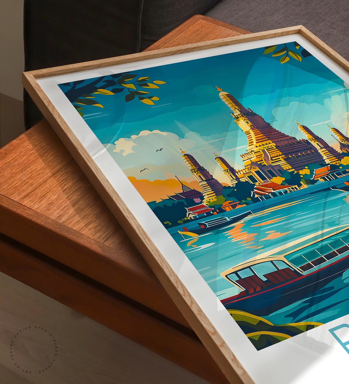 Bangkok Poster Bangkok Thailand Wall Art Thailand City Print Bangkok Birthday Gifts Personalised Travel Print - Image 3