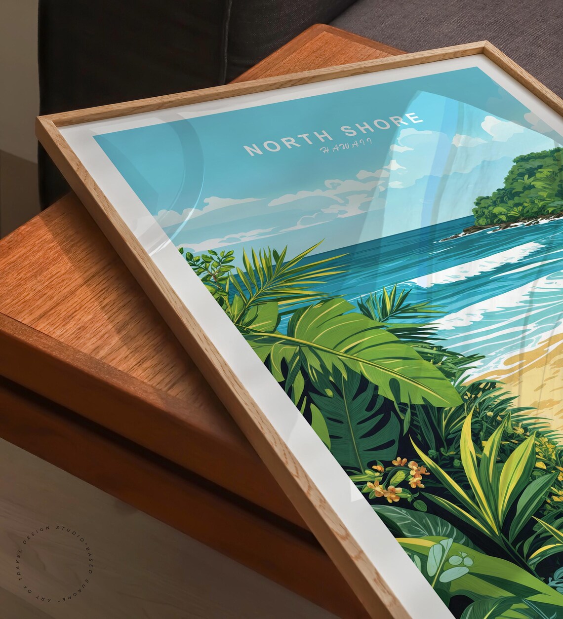 North Shore Hawaii Tropical Beach Jungle Pathway Ocean Travel Poster - Image 6