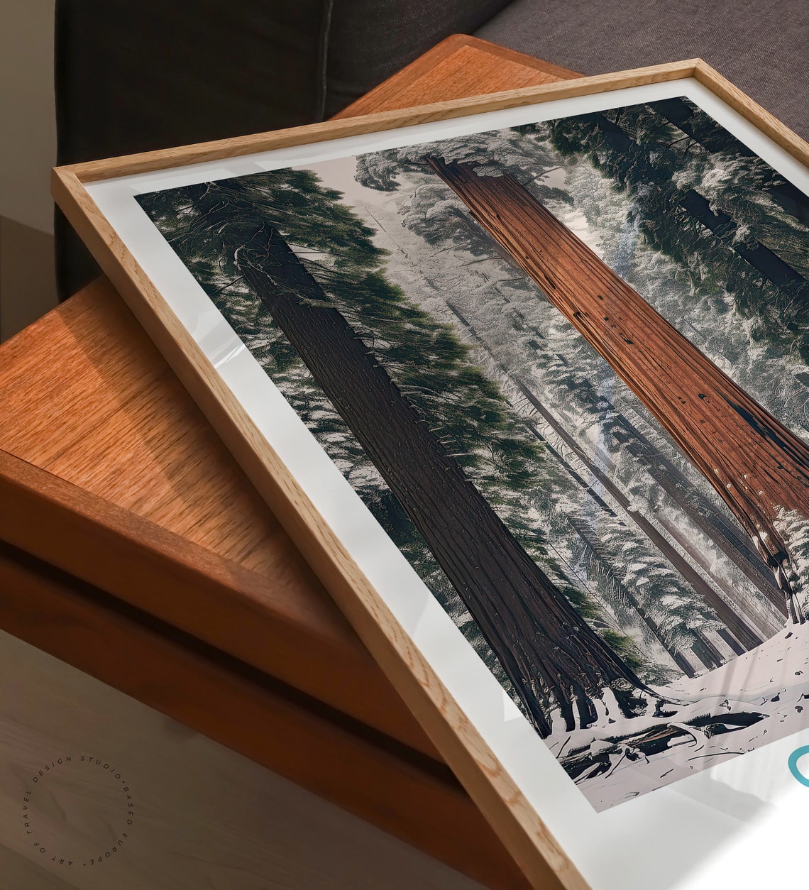 Sequoia National Park Winter Snow Giant Redwoods Forest Travel Poster - Image 3