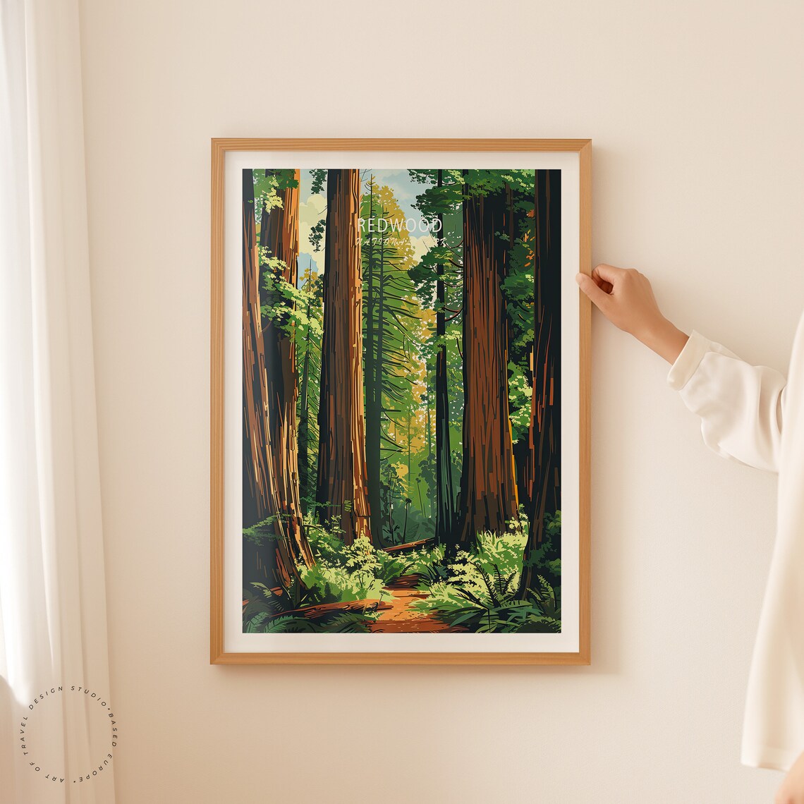 Redwood National Park Travel Poster, National Park Art - Image 2