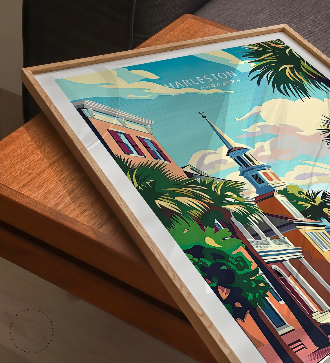 Charleston South Carolina Travel Poster Art Print - Image 3