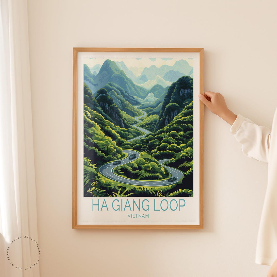 Ha Giang Loop Vietnam Mountain Road Switchbacks Travel Poster - Image 5