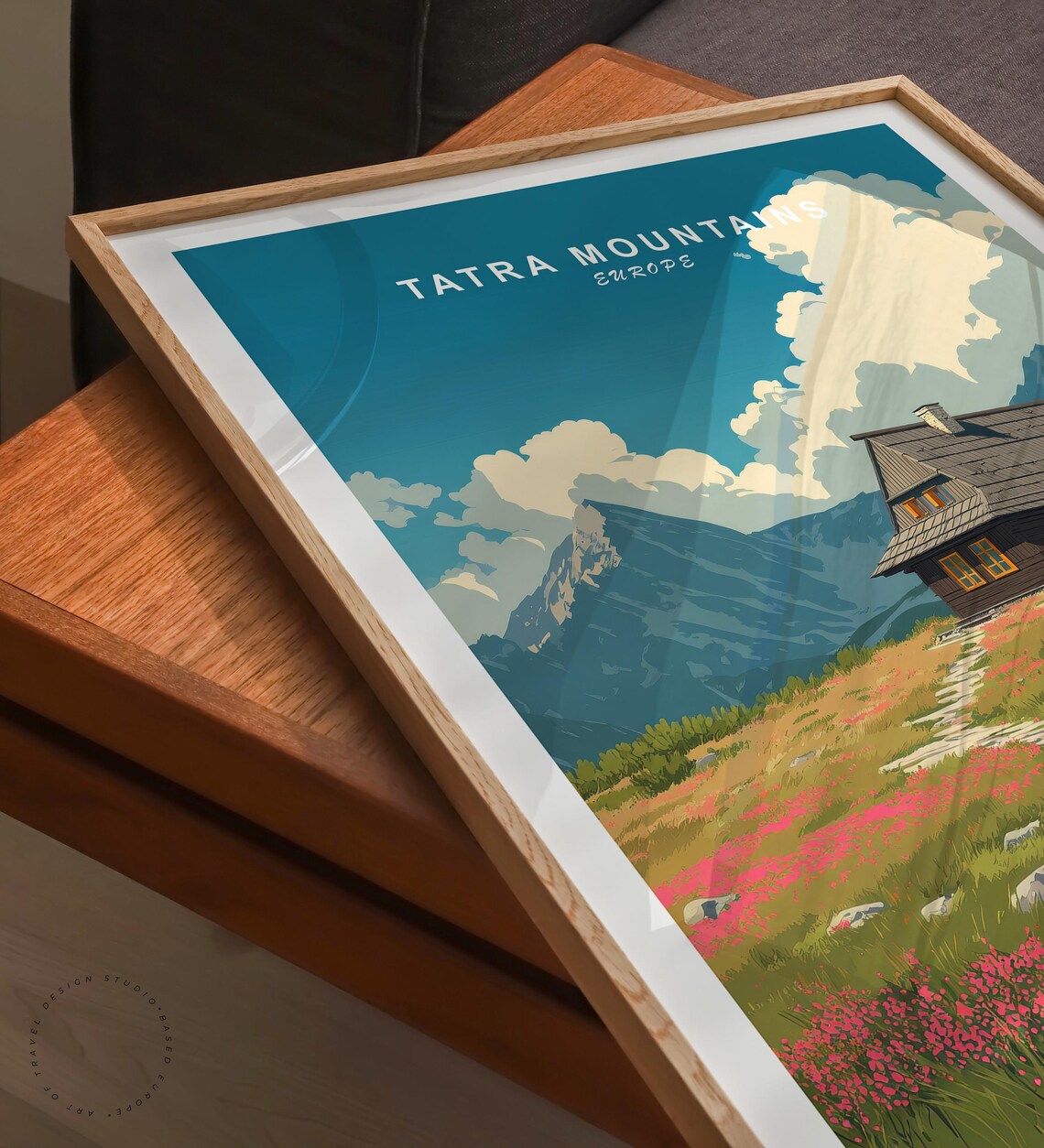 Tatra Mountains Europe Alpine Hut Flower Meadow Peaks Travel Poster - Image 6