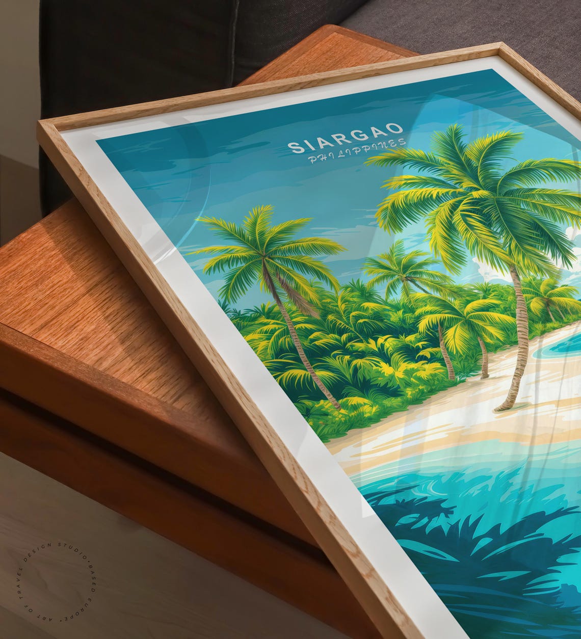 Siargao Island Philippines Tropical Beach Outrigger Boat Palms Poster - Image 6