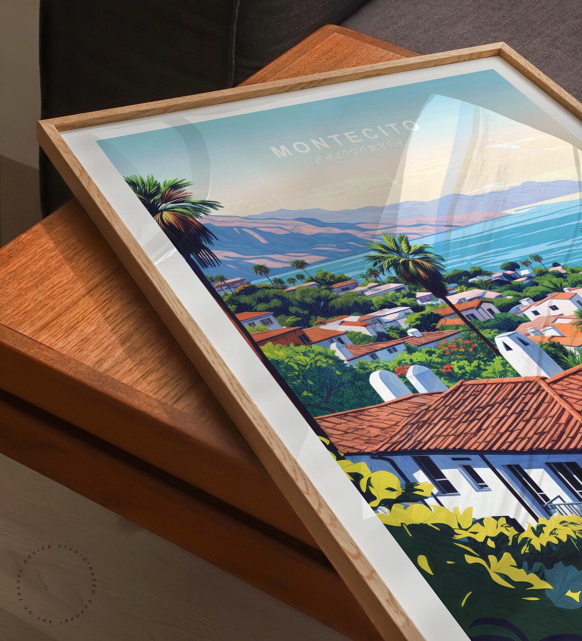 Montecito California Hillside Villas Ocean View Travel Poster - Image 6