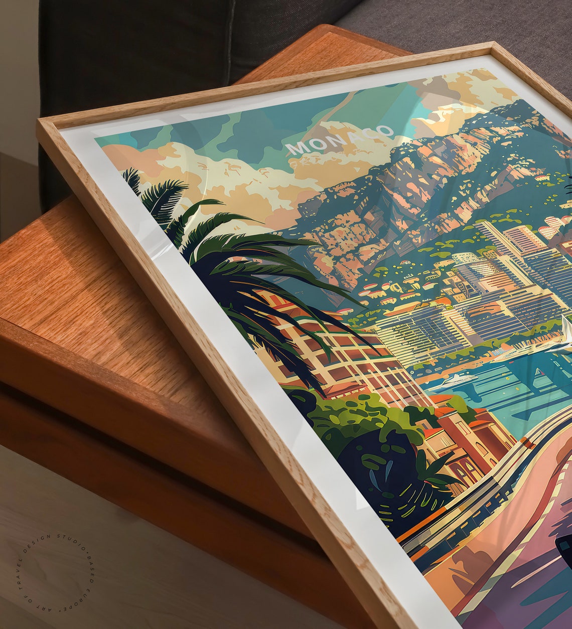 Monaco French Riviera Travel Poster Monaco Wall Art French Riviera Print Custom Travel Poster Home Decor Birthday Gifts - Image 3