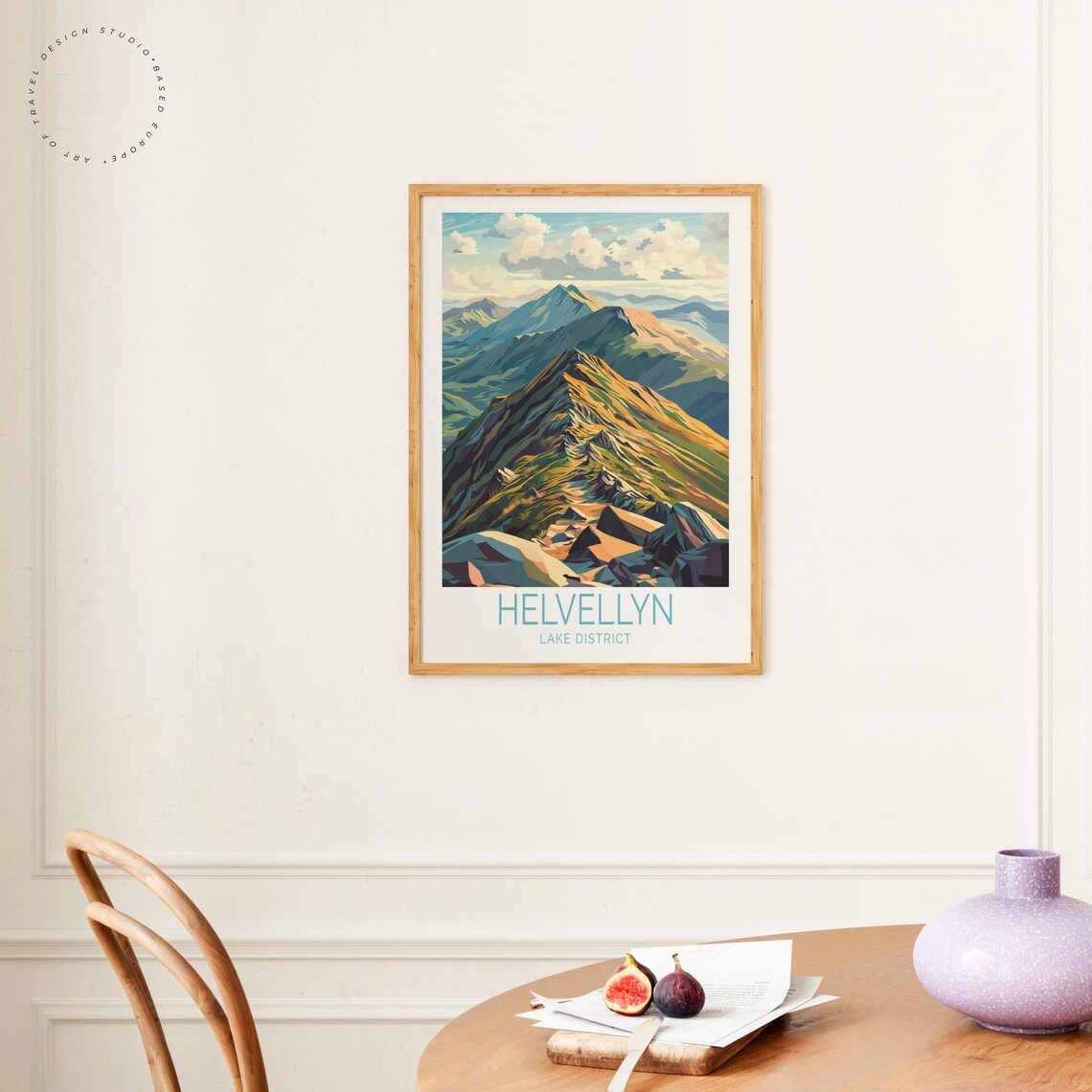 Helvellyn Lake District Striding Edge Mountain Vintage Travel Poster - Image 4