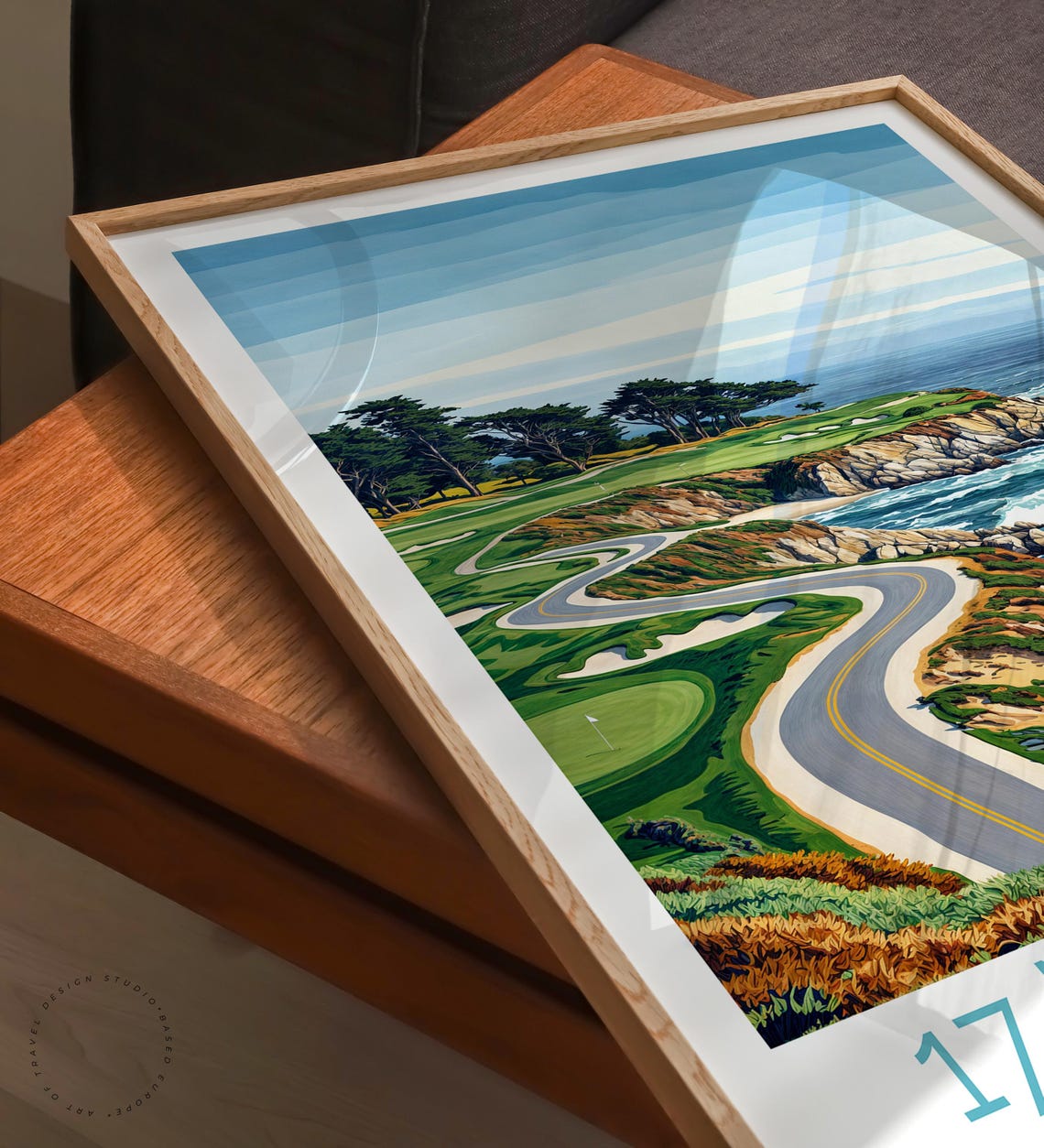 17 Mile Drive Pebble Beach Coastal Road and Golf Greens Poster - Image 3