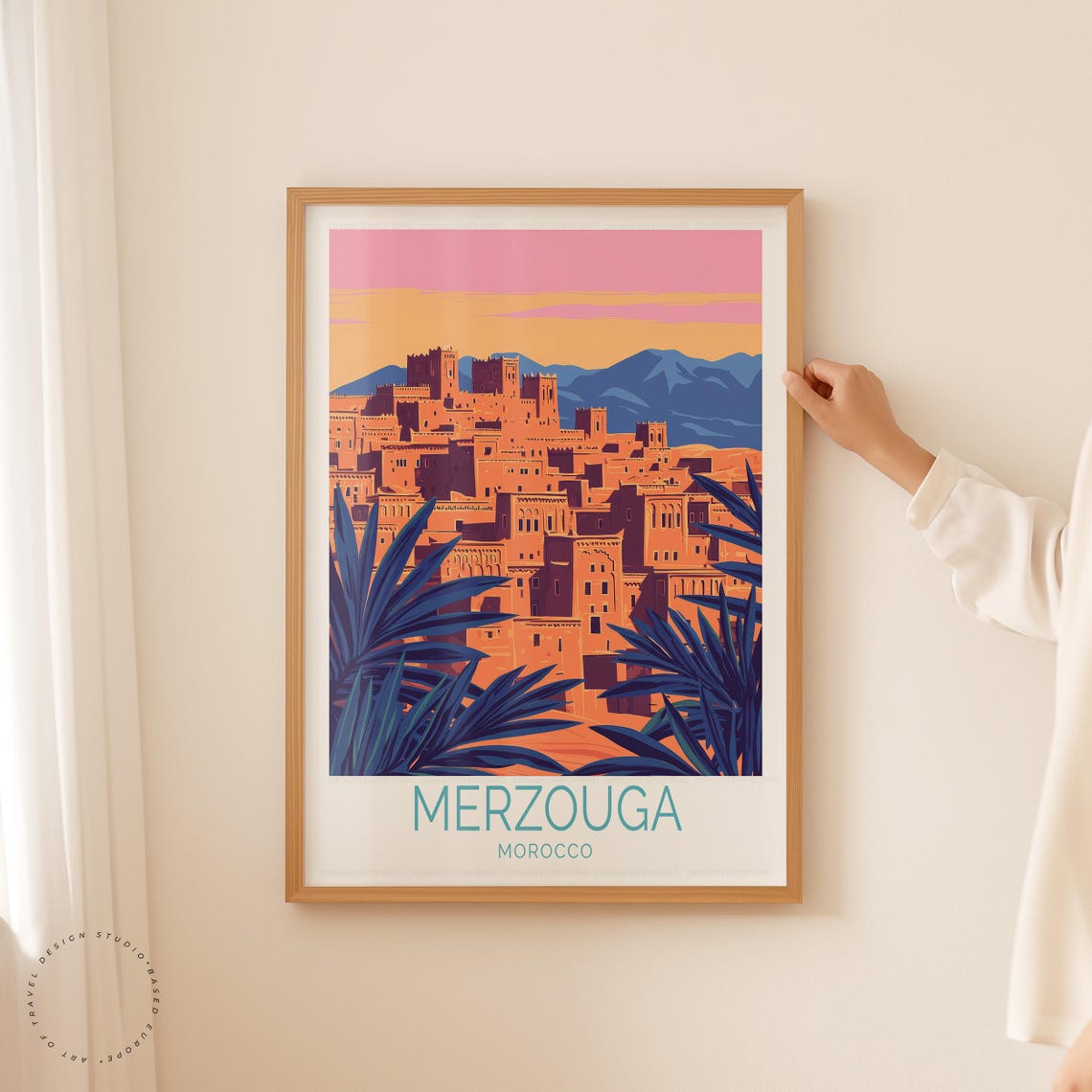 Merzouga Morocco Desert Kasbah Sunset Mountains Sahara Travel Poster - Image 5