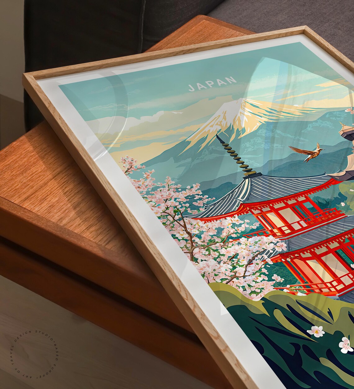 Japan Travel Poster Japan Wall Art Kyoto Japan Print Wedding Gifts Birthday Present Personalised Travel Poster - Image 3