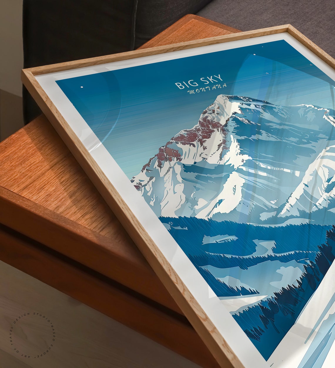 Big Sky Montana Winter Travel Poster - Image 3