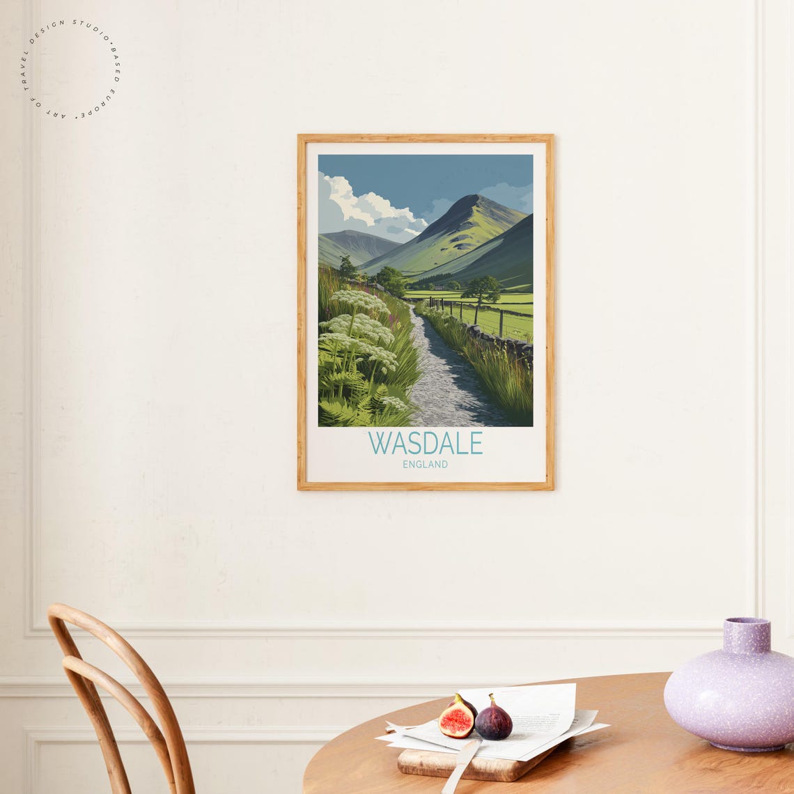 Wasdale England Green Valley Path Fell Walk Summer Travel Poster - Image 4
