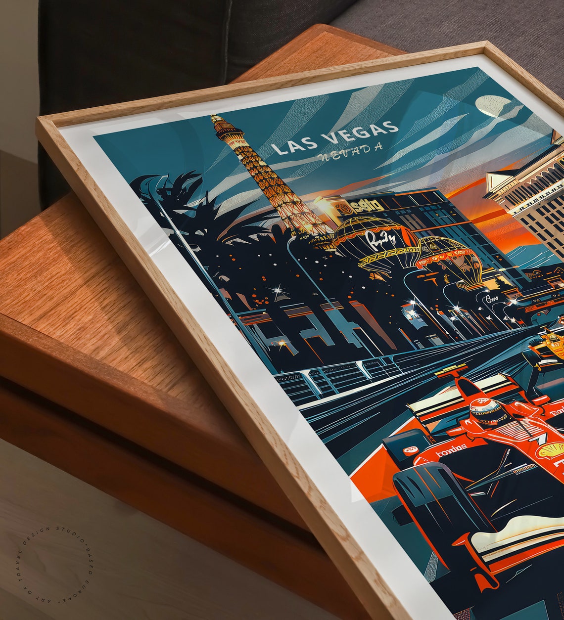 Las Vegas Nevada Formula One Night Race Street Circuit Poster - Image 3