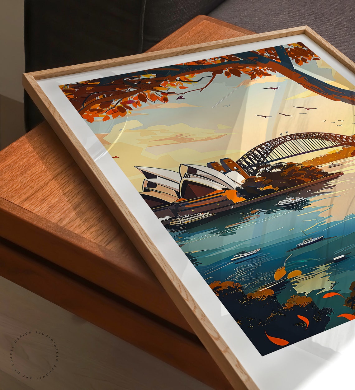 Sydney Australia Harbour Opera House At Sunset Travel Poster - Image 3