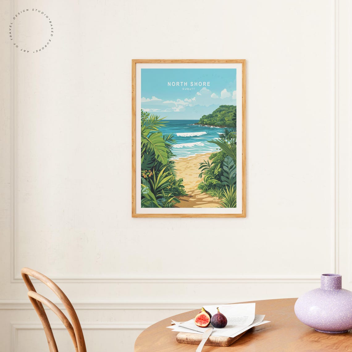 North Shore Hawaii Tropical Beach Jungle Pathway Ocean Travel Poster - Image 4