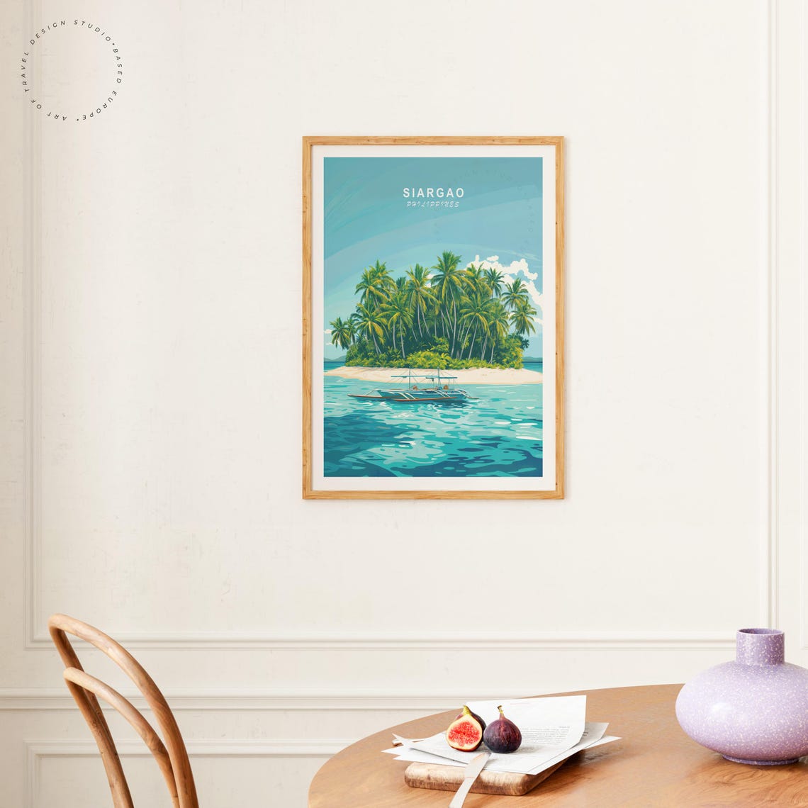 Siargao Philippines Palm Island Outrigger Boat Turquoise Sea Poster - Image 4