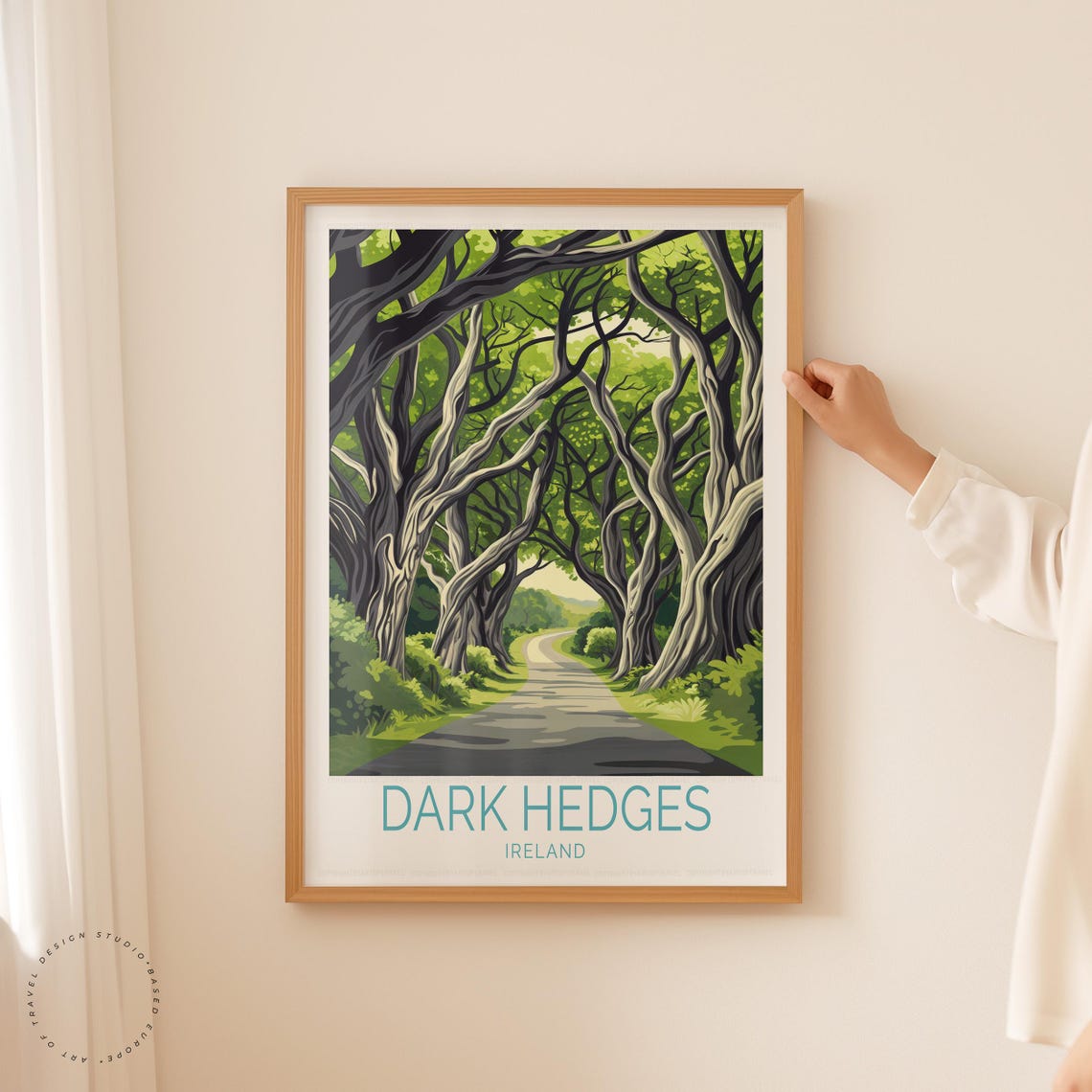 Dark Hedges Ireland Twisted Beech Trees Avenue Winding Road Poster - Image 5