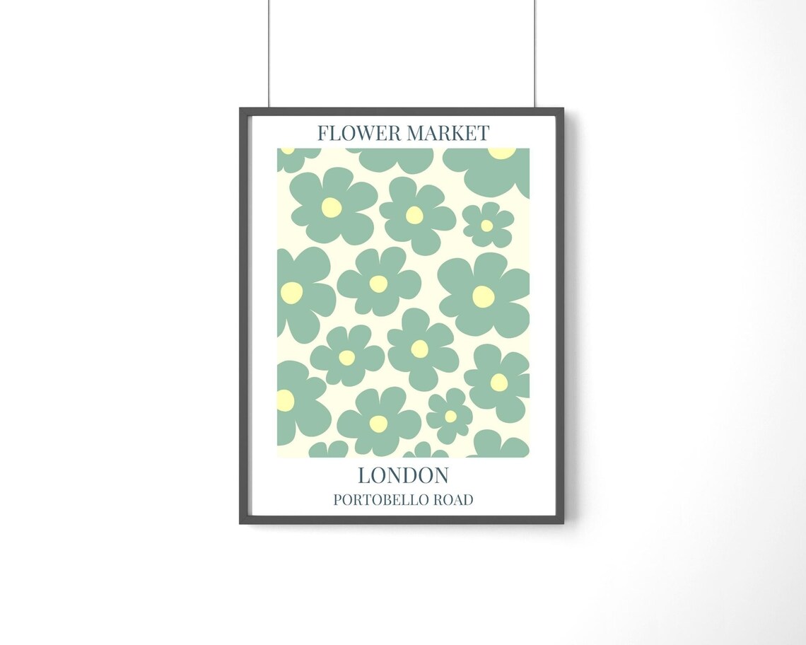 Portobello Road Flower Market, London Art Print - Image 3