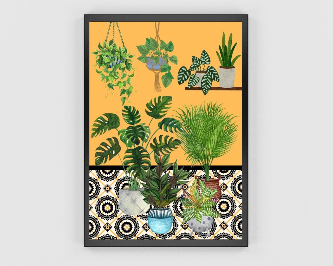 House Plant Botanical Print, Retro Kitchen Poster - Image 3