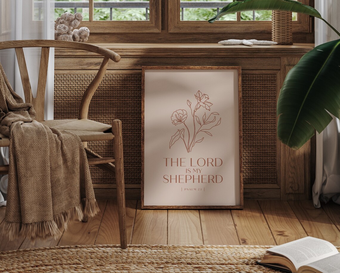 The Lord Is My Shepherd Psalm 23 Minimalist Art - Image 6