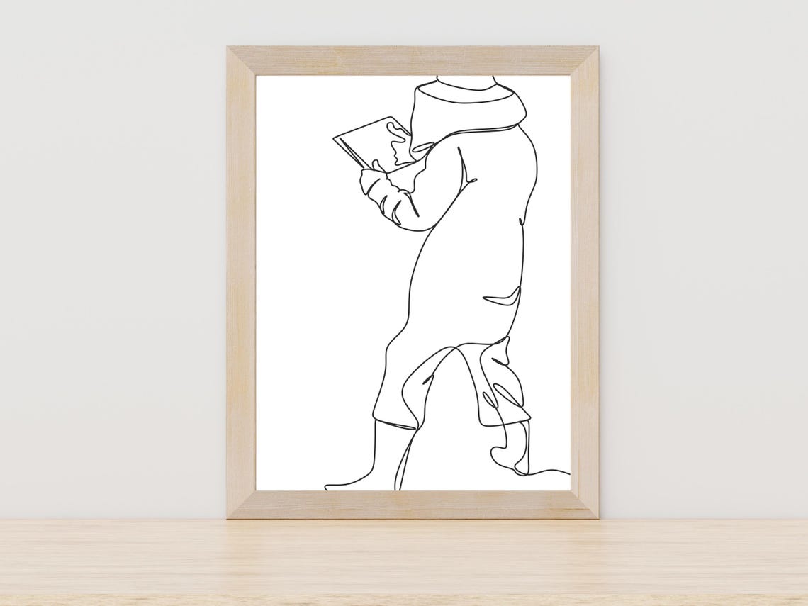 Beekeeper One Line Art Bee Lover Honey Farm Gift Decor Wall Art