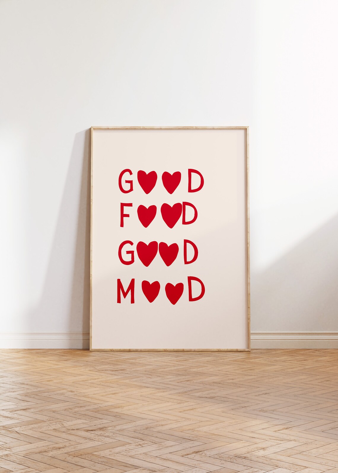 Minimalist Heart Kitchen Quote Art Print - Image 2