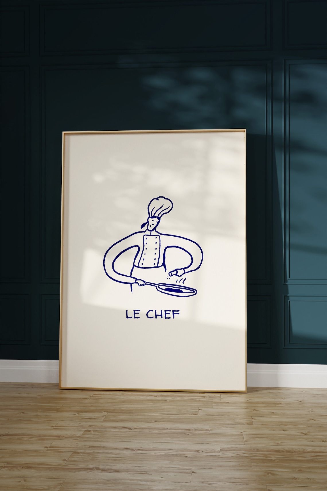 Funny Chef Print, Aesthetic French Kitchen Decor - Image 3