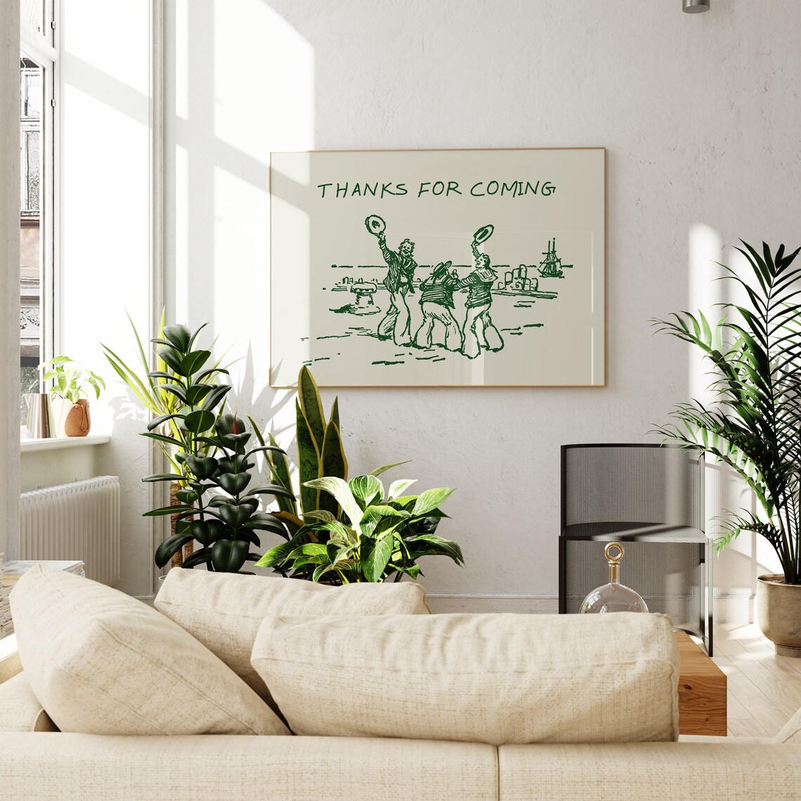 Thanks For Coming Living Room Quote Wall Art Print - Image 4