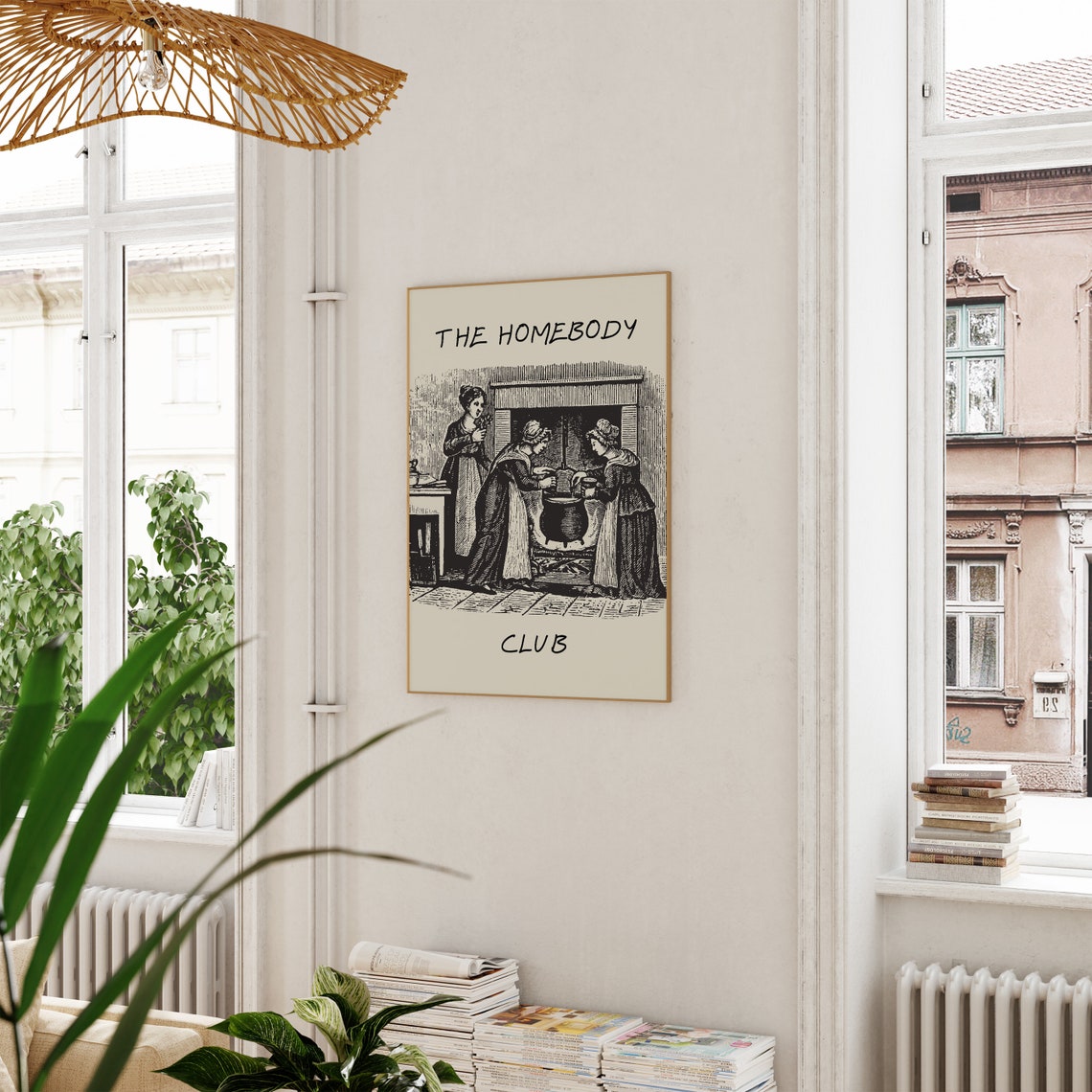The Homebody Club Print Funny Vintage Poster Trendy Living Room Decor Cute Quote Art Aesthetic Apartment Wall Art 1 Print - Image 3