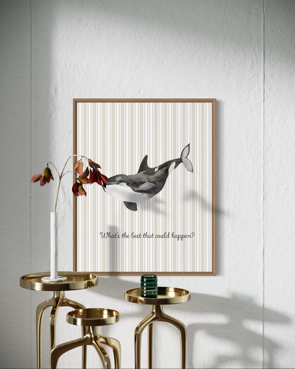 What Is the Best That Could Happen Orca Whale Quote Poster Nursery - Image 4