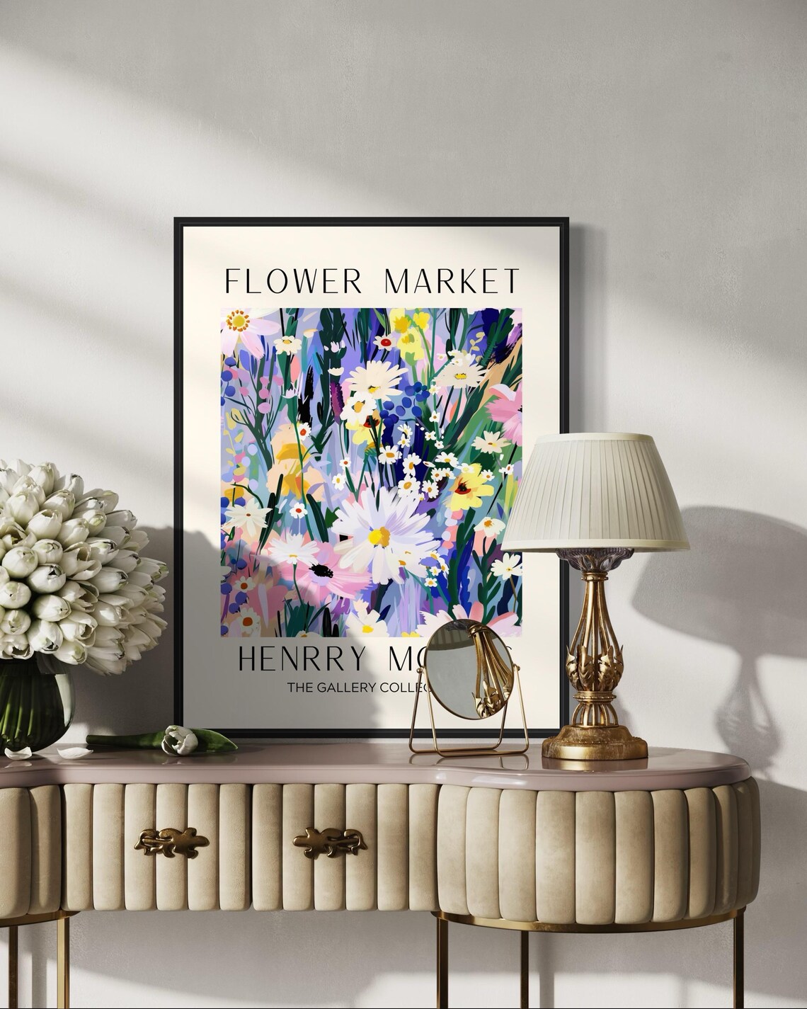 Flower Market Henrry Morris Botanical Gallery Collection Poster - Image 4