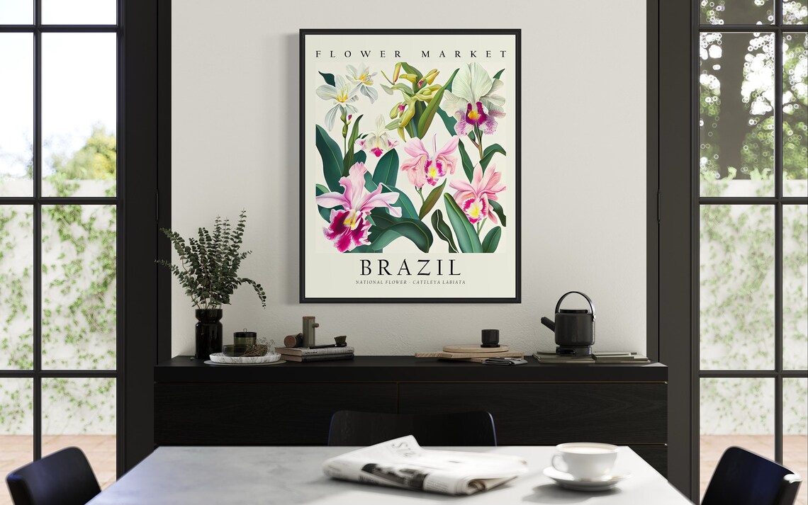 Brazil National Flower Cattleya Labiata Botanical Art Print - Image 2
