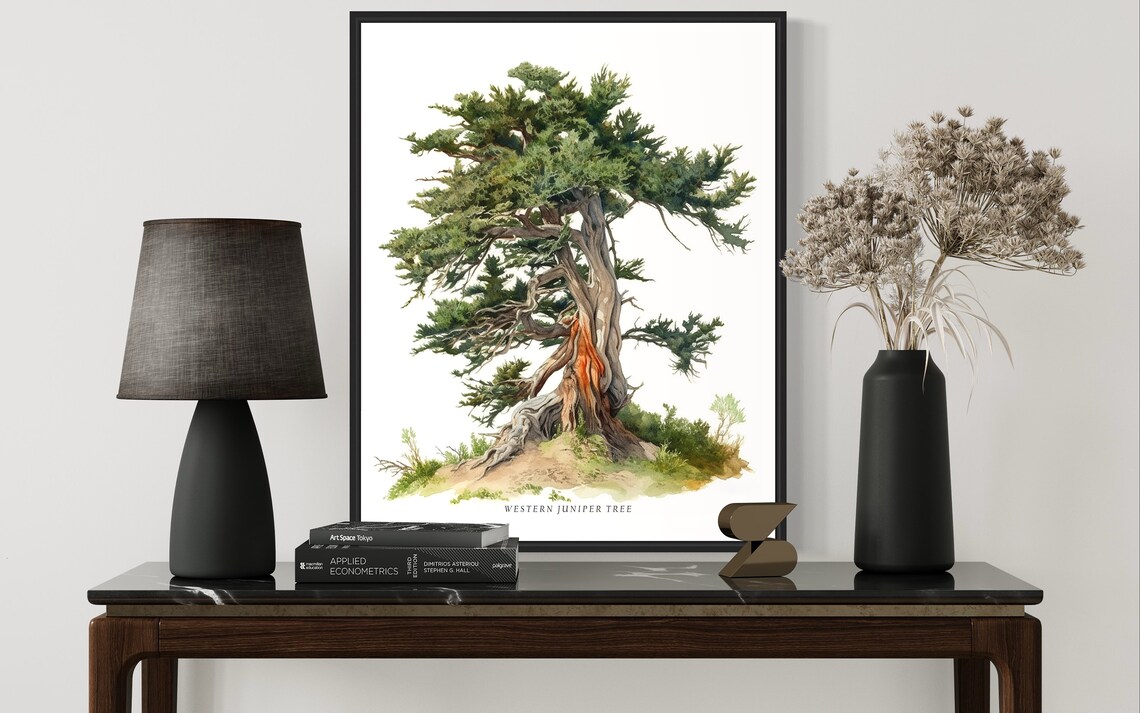 Western Juniper Tree Art Print, Nature Wall Decor - Image 3