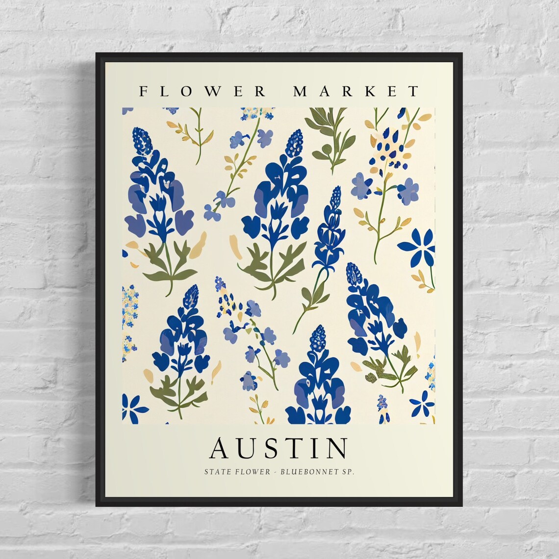 Austin Texas Wild Flower Market Art Print