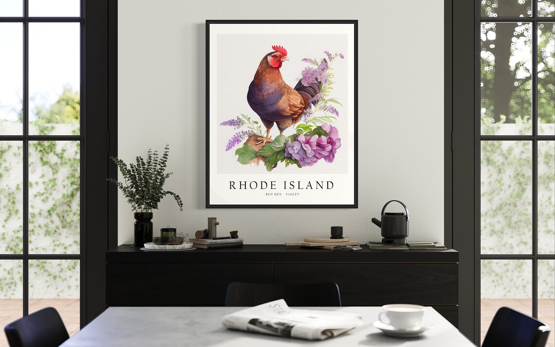 Rhode Island State Bird Art Print, Home Decor - Image 3