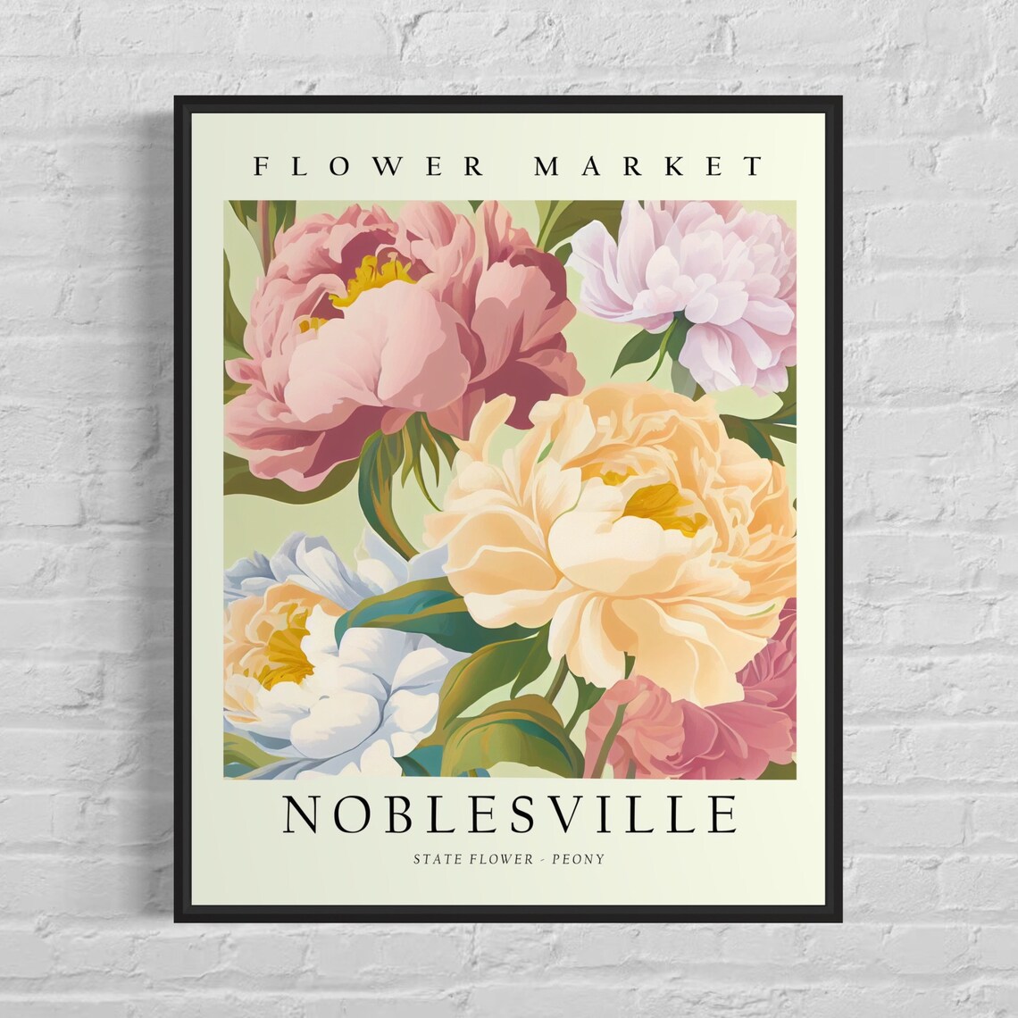 Noblesville Flower Market Peony Art Print