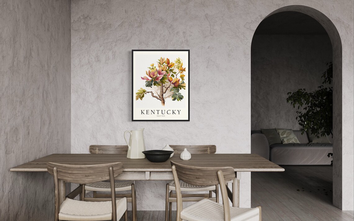 Kentucky State Tree Tulip Tree Art Print - Image 3