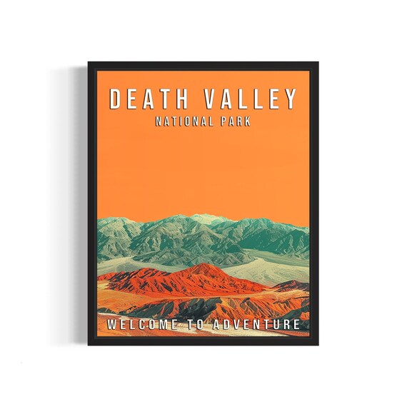 Death Valley National Park California Desert Mountains Sunset Poster