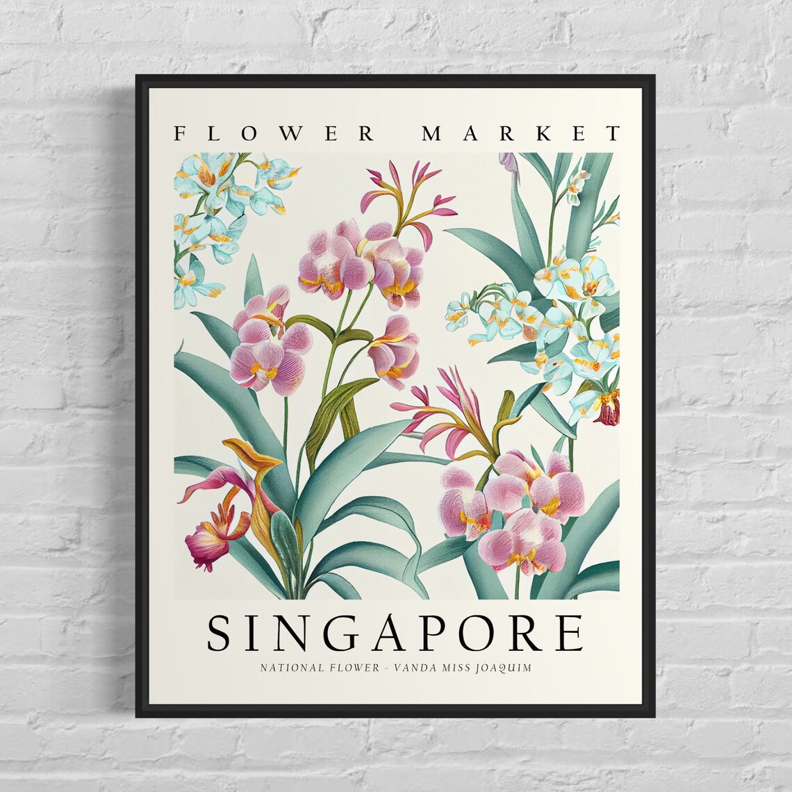 Singapore National Flower, Vanda Miss Joaquim Art Print