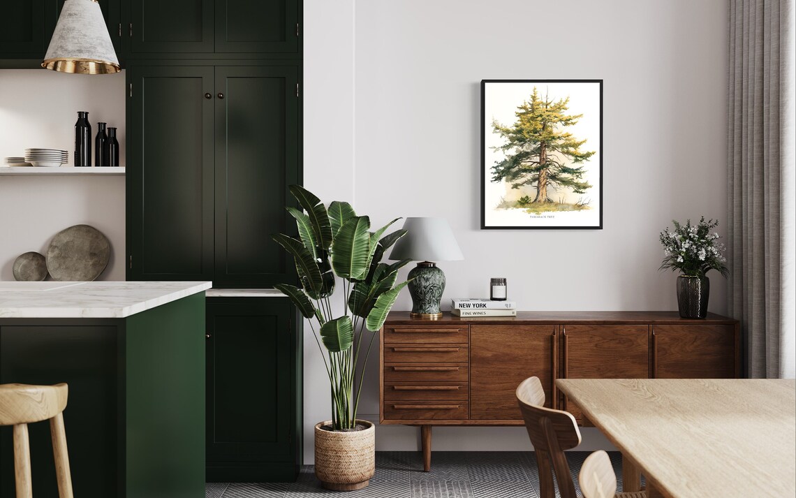 Tamarack Tree Art Print, Nature Forest Wall Poster - Image 2