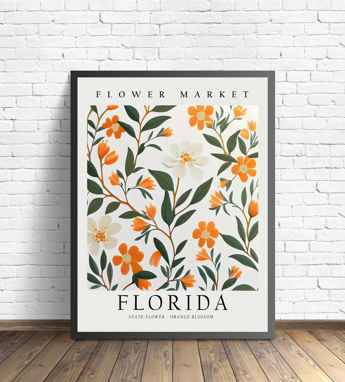 Florida State Flower Orange Blossom Botanical Art Print - Image 3
