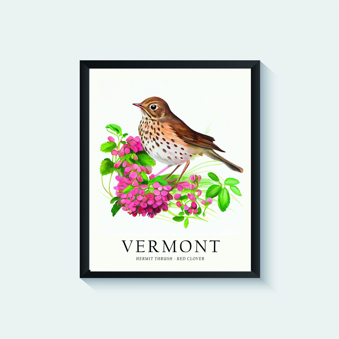 Vermont State Bird Art Print, Vermont Home Decor - Image 3