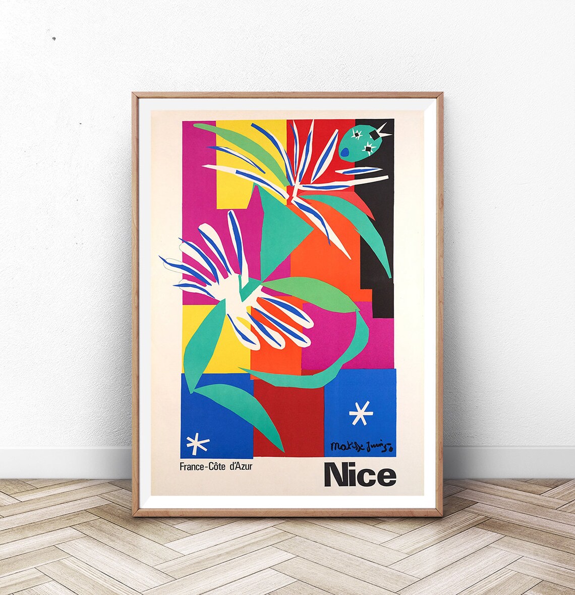 France Travel Poster, Paris And French Riviera Print