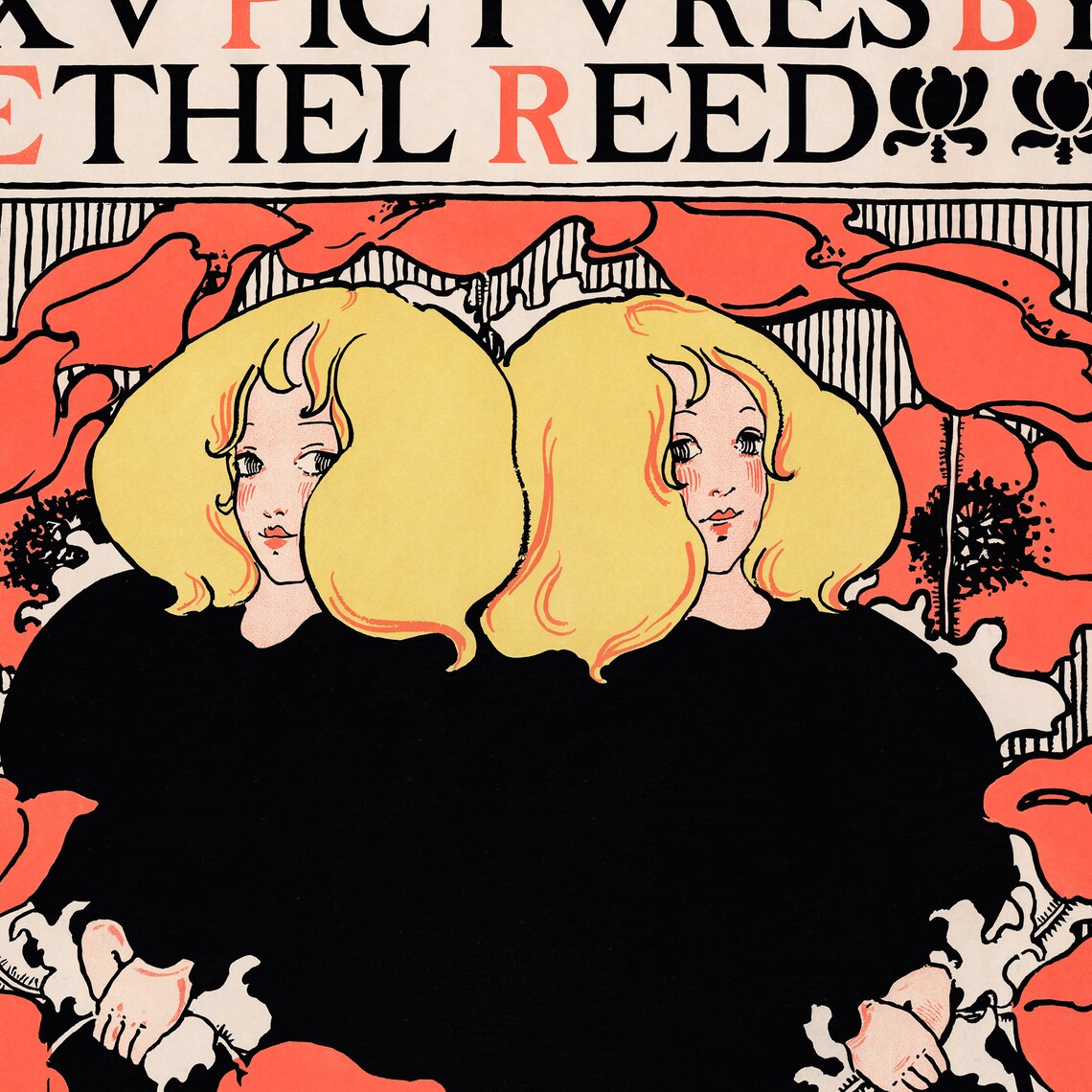 Ethel Reed Arabella And Araminta Stories Art Nouveau Book Poster - Image 2