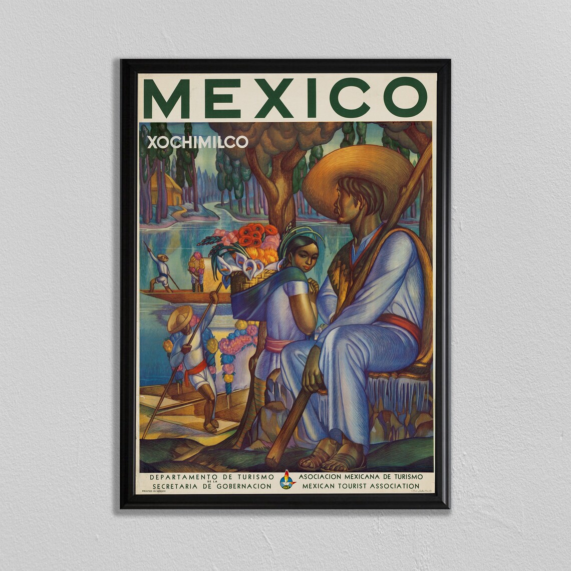 Mexico Vintage Travel Poster, Tourism Art Print