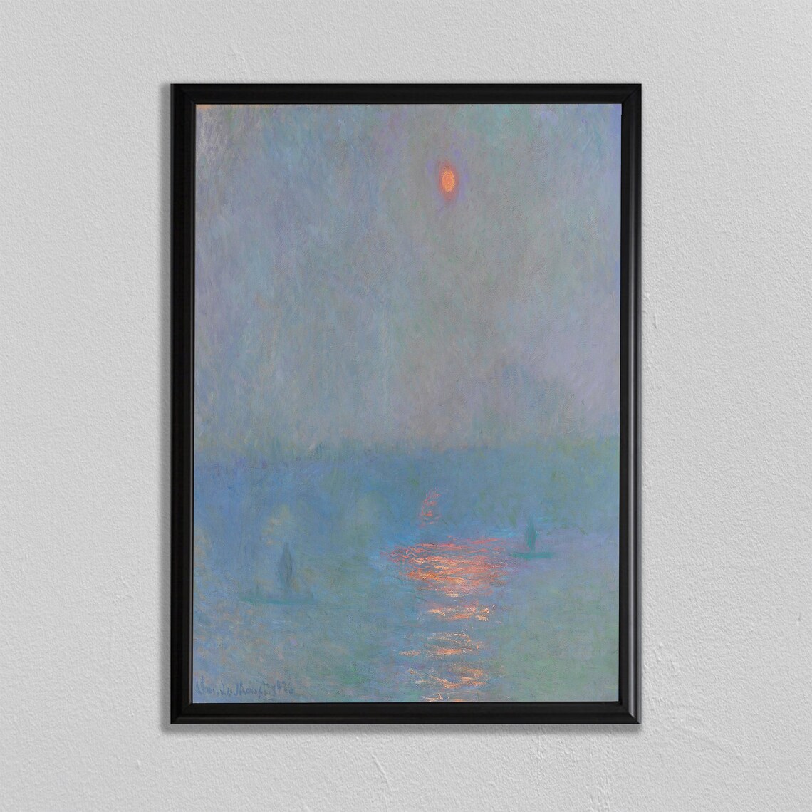 Monet-Inspired Waterloo Bridge Art Print