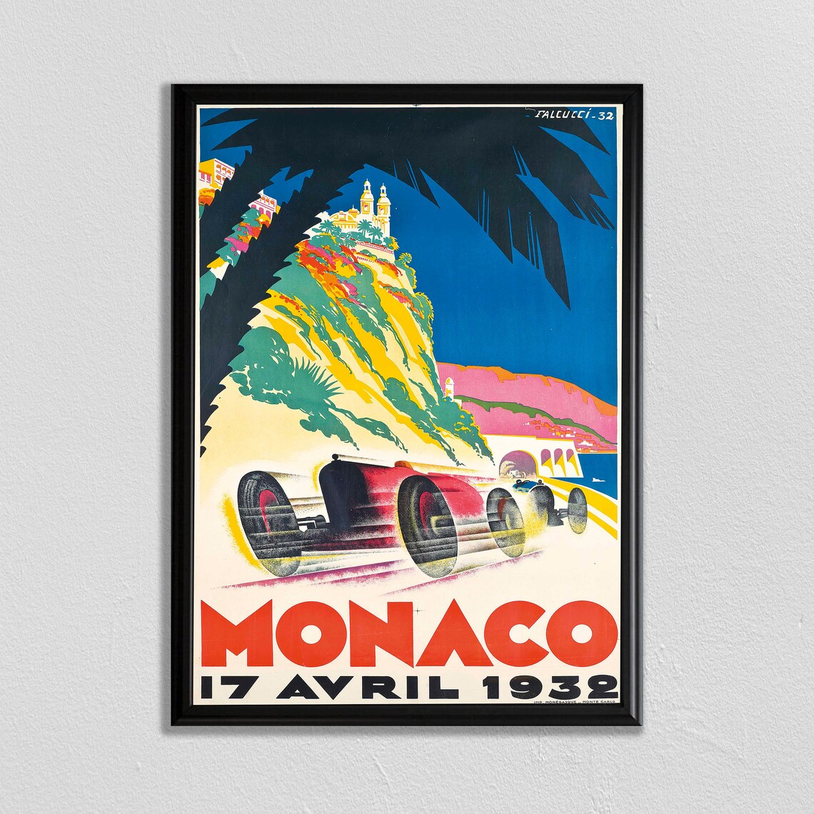 France Grand Prix Automobile Art Print, Paris Travel Poster