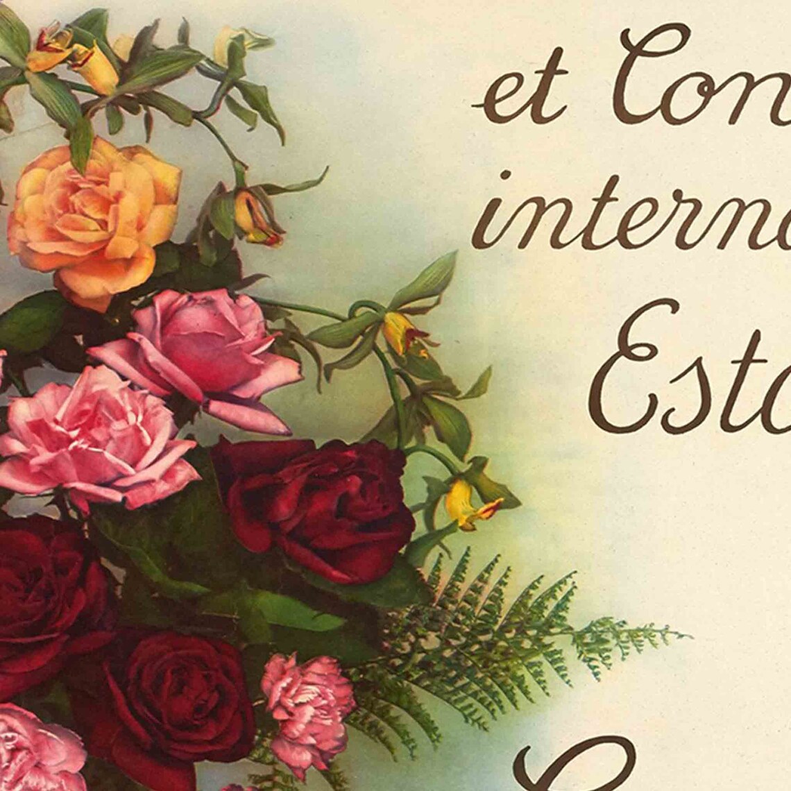Exposition Nationale Horticulture Estalla Geneve 1923 Roses Poster - Image 2