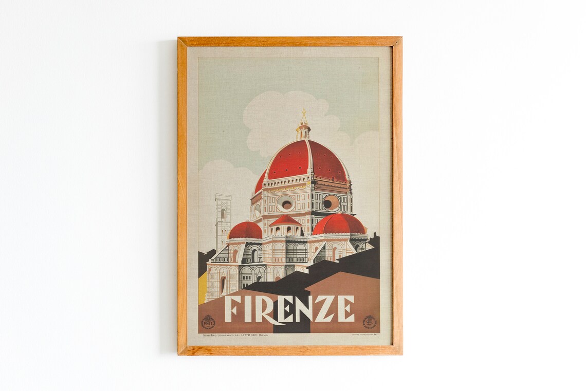 Florence Vintage Travel Poster, Italy Art Print - Image 2